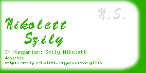 nikolett szily business card